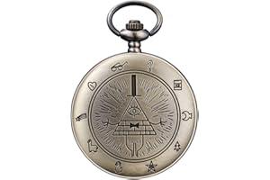 BOSHIYA Vintage Quartz Pocket Classic Watch Arabic Numerals Scale Watch with Chain for Xmas Fathers Birthday Anniversary Day Gift