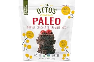 Otto's Naturals Paleo Brownie Mix - Organic, Gluten-Free, Nut Free, Non-GMO Verified, Made with Organic Cassava Flour - 11.1 Ounce Bag (Paleo Double Chocolate Brownie Mix - Paleo Brownie Single)