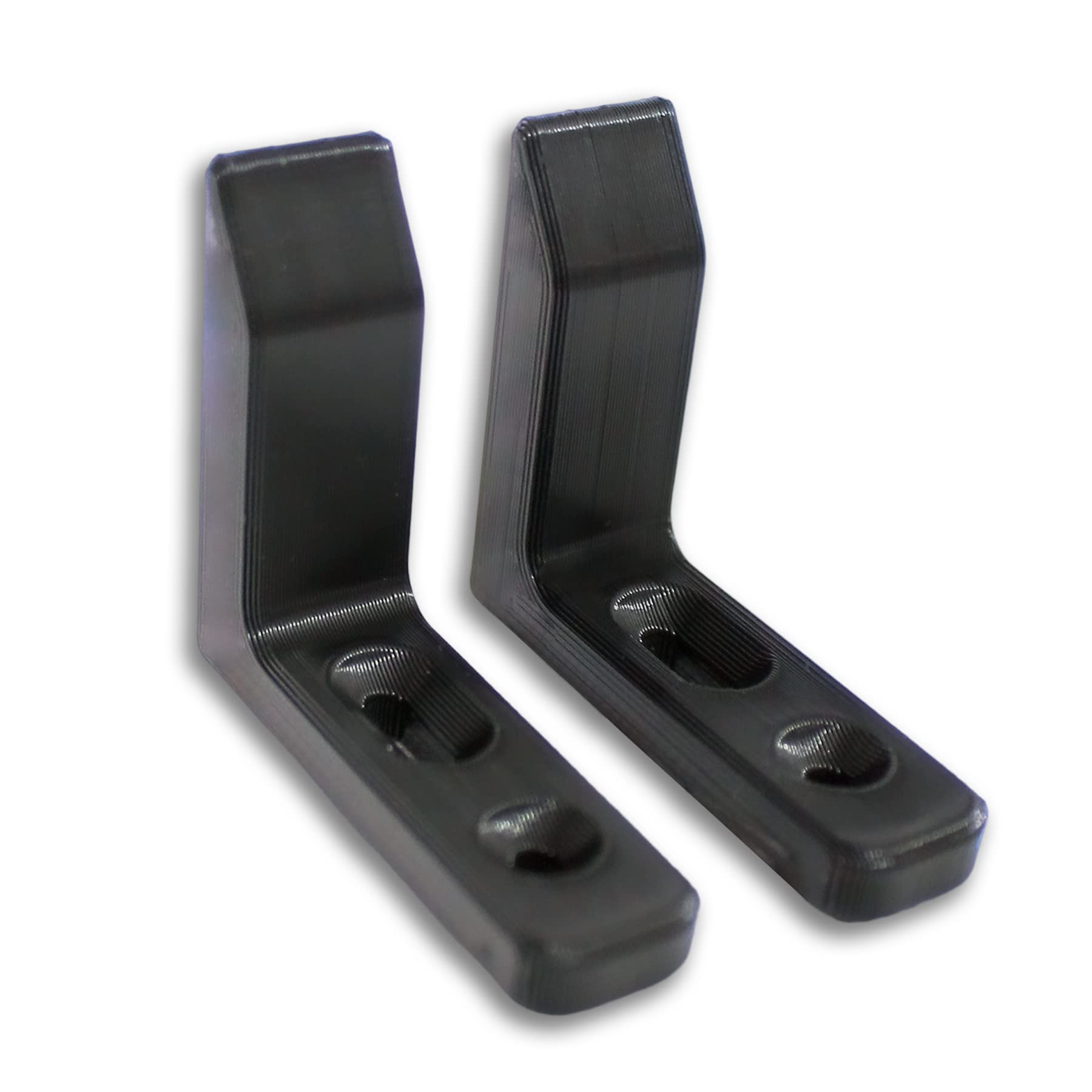 Decoralin Toilet Bumpers Wobbly Toilet Seat Stabilisers Stop Children or Disabled Slipping Sliding Set of 2 (Black)