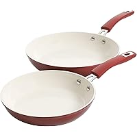 Kenmore Arlington Nonstick Ceramic Coated Forged Aluminum Induction Cookware with Bakelite Handles, 2PC - Fry Pan Set…