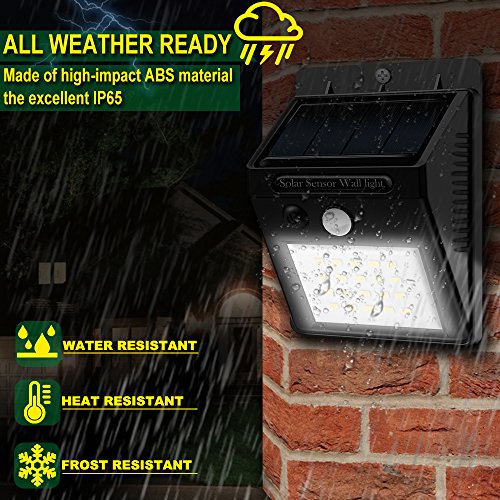 Solar Lights Outdoor, Costech Super Bright 20 LED Motion Sensor Solar Lights (4 PACK); Auto ON/OFF, Wireless Easy Installation, Security Outdoor Lights/Wall Lights for Driveway, Yard, Pathway - Thumbnail 3