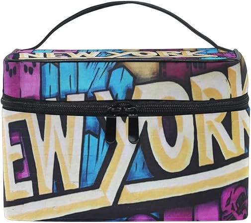 Amazon Natax 化粧ポーチ 大容量 かわいい おしゃれ 機能的 バニティポーチ 収納ケース ポーチ メイクポーチ ボックス 小物入れ 仕切り 旅行 出張 持ち運び便利 コンパクトコーナー落書き Natax 化粧ポーチ 通販