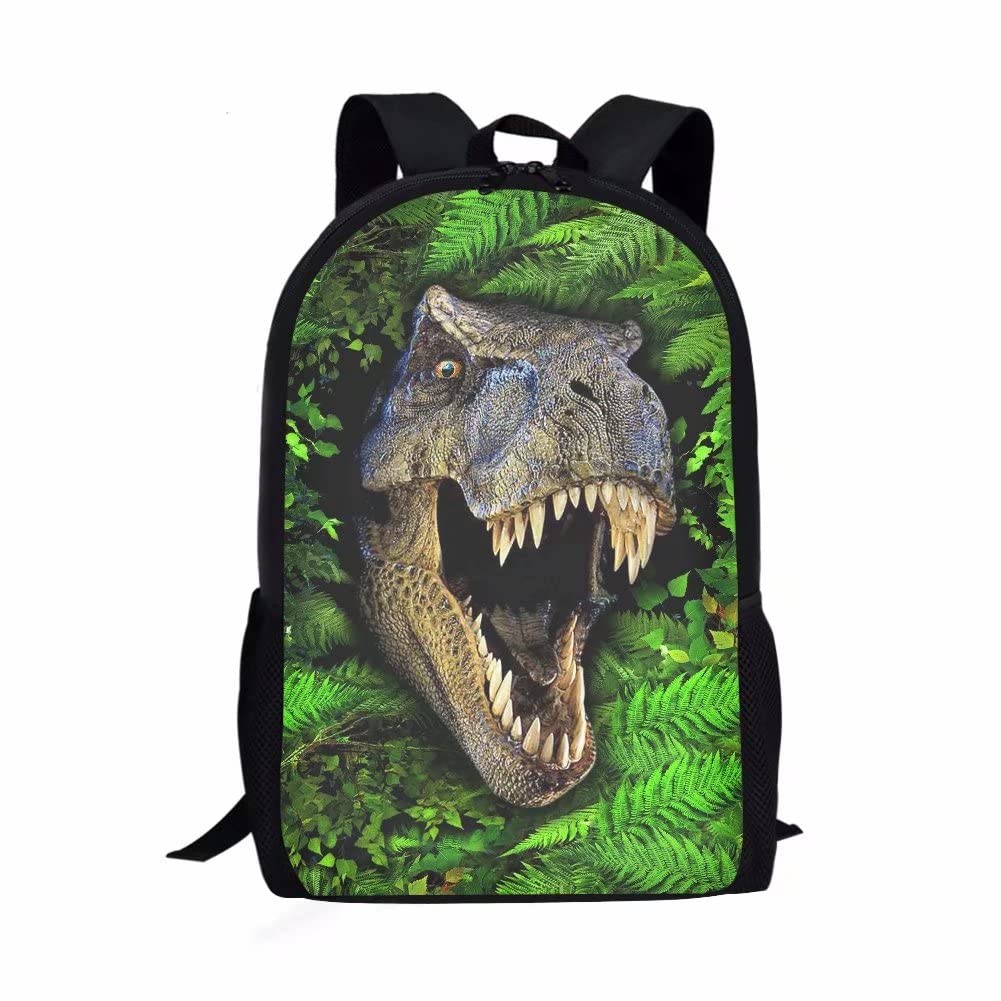 chaqlin Boys Girls Backpack with Animal Dinosaur Printed Bookbags for School,17 Inch Teens Kids Back to Schoolbags Casual Daypack Rucksack for Travel,Sport,Hiking,Camping