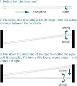 Youyijia Extendable Curtain Poles No Drill 84-150cm Telescopic Rods view 9
