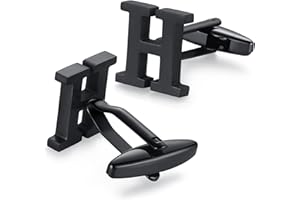 HONEY BEAR Initial Alphabet Letter Cufflinks for Mens Wedding Gift