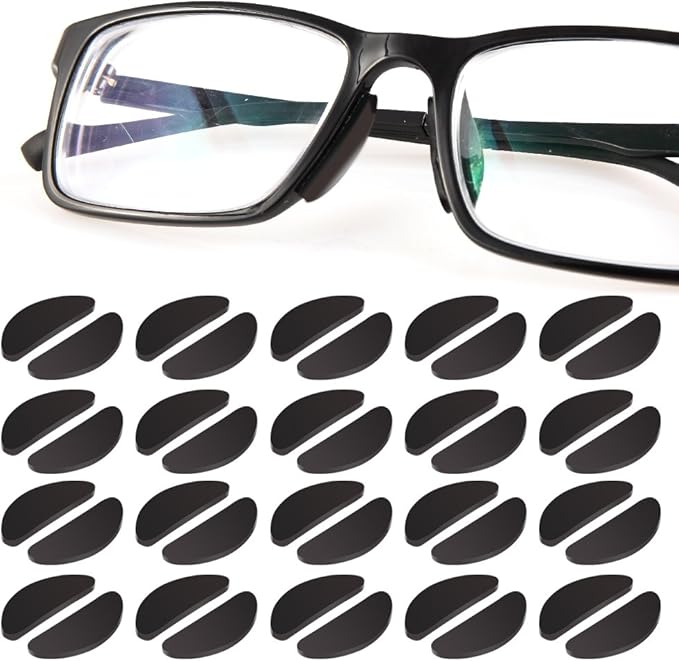 1mm Eyeglass Nose Pads 20Pairs Adhesive Silicone Nose Pads