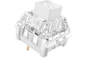 MCIEPNY Kailh Box White Clicky Keyboard Switch,3-pin 45gf Pre-Lubed Dustproof Waterproof RGB SMD Key Switches for Mechanical Gaming Keyboard(White,45pcs)