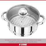 Judge Essentials Stainless 3 Tier Steamer 18cm with Glass Lid Induction Ready view 3