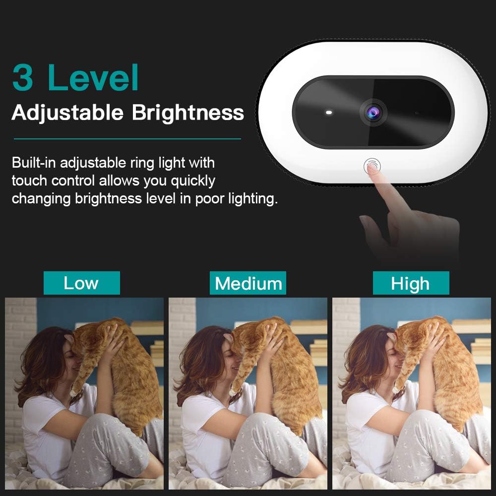 2021 NexiGo StreamCam N930E, 1080P Webcam with Ring Light and Privacy Cover, Auto-Focus, Plug and Play, Web Camera for Online Learning, Zoom Meeting Skype Teams, PC Mac Laptop Desktop Computer: Computers & Accessories