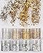 DaLin 8 Boxes Gold Silver Holographic Chunky Glitter Sequins Iridescent Flakes Ultra-thin Tips Colorful Mixed Paillette Festival Face Body Hair Nails Art Glitter (Color 4)