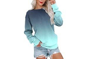 BeadChica Womens Casual Crewneck Sweatshirt Long Sleeve Tops Cute Pullover Loose Fit