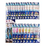 FREE FISHER 22 Packs Freshwater/Saltwater Fishing Sabiki Bait Rigs Fish Skin/Feather Hooks