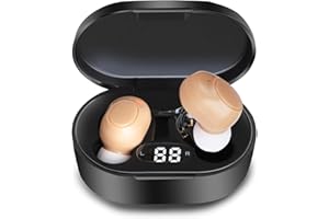 MEIMOUSE Hearing Aids for Seniors, Invisible Hearing Amplifiers with Noise Cancelling, Rechargeable Hearing Aids for Severe Hearing Loss Adults, Comfort In-ear Hearing Devices (Blue)