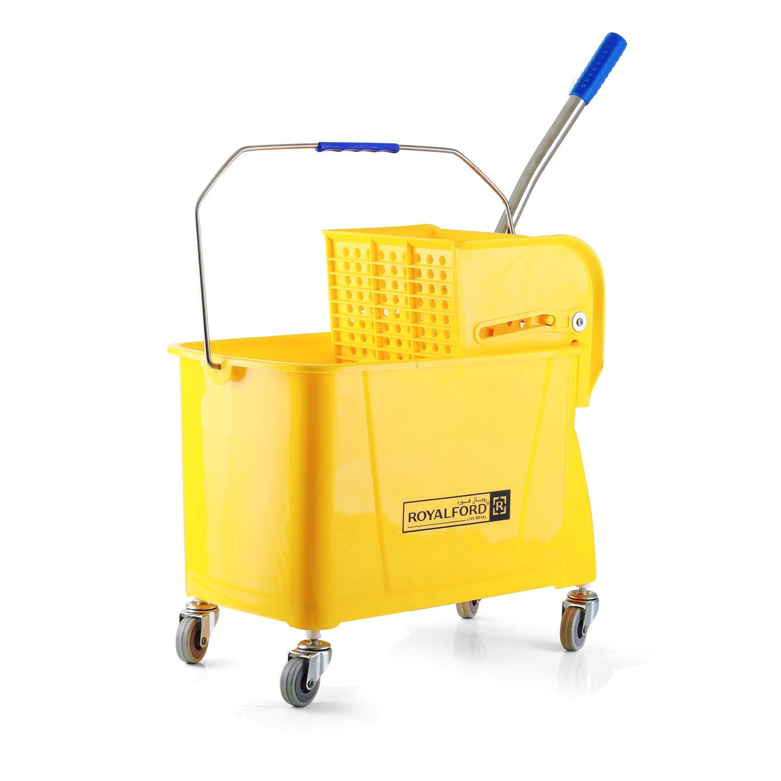 Buy Royalford Heavy Duty Kentucky Mop Bucket and Wringer Wringer Mopping System 24L