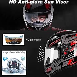 Motorcycle Bluetooth Full Face Helmet, Integrated