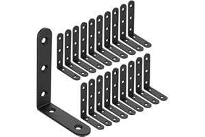 EMEROLL 20 PCS L Corner Brace Heavy Duty Shelf Brackets 4 x 3 Inch L Joint Angle Brackets Shelf Support Corner Braces for Shelves, Furniture Cabinet Bookshelf with Screws