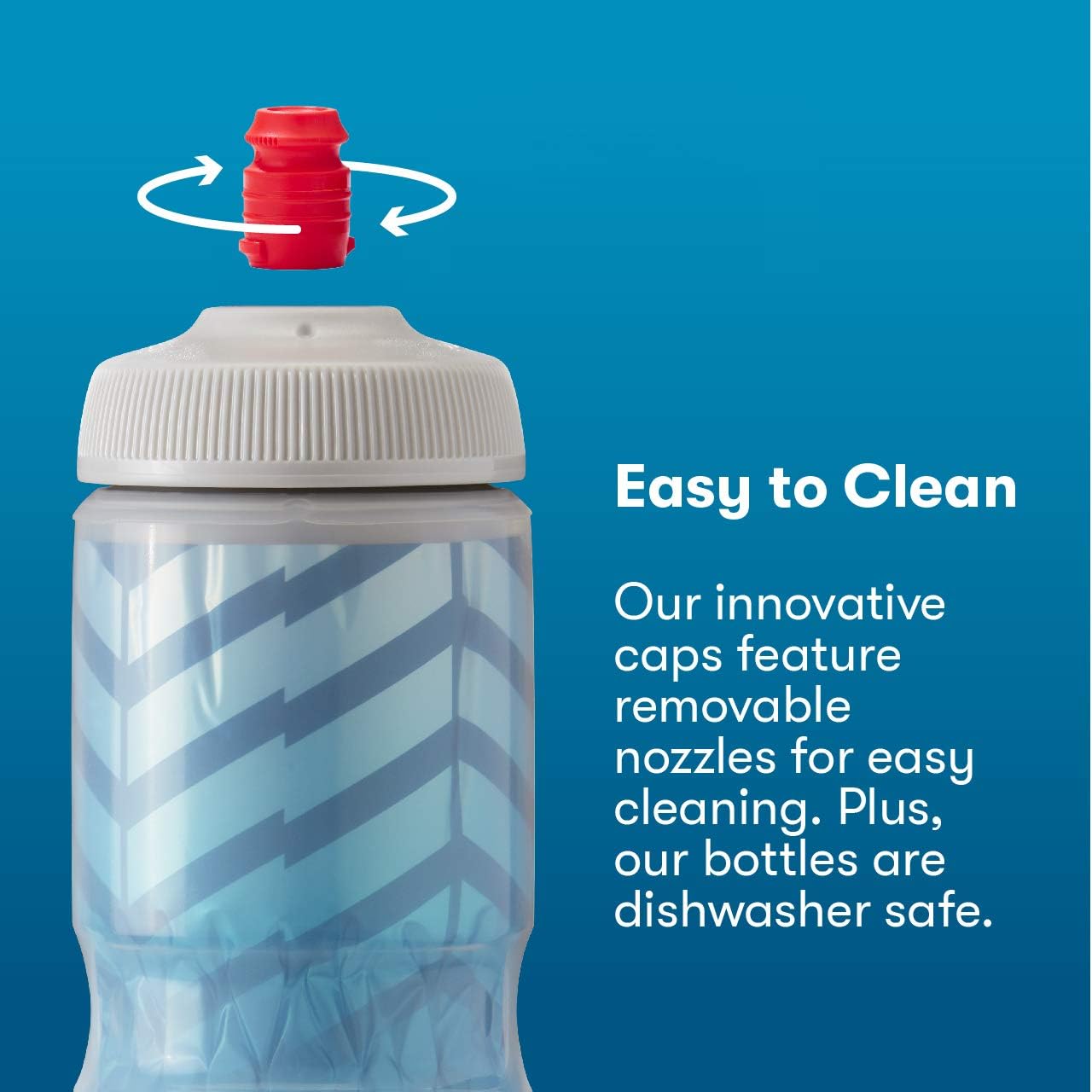 Polar Bottle Sport Insulated Water Bottle - BPA-Free, Sport & Bike Squeeze Bottle with Handle (Contender - Charcoal & Silver, 24 oz) : Sports & Outdoors