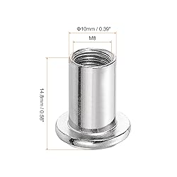uxcell M8x12mm Hex Socket Head Insert Nut Screw