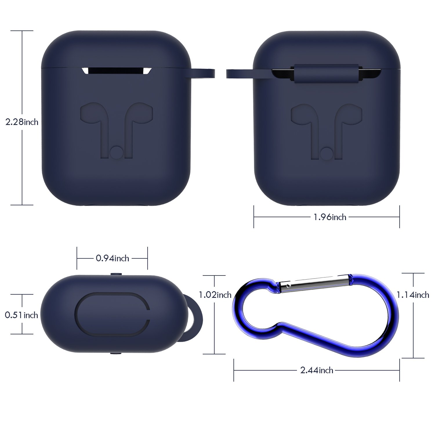 AirPods Case Protective Silicone Cover for Apple Airpods Charging Case Airpods Accessories by GULAKI