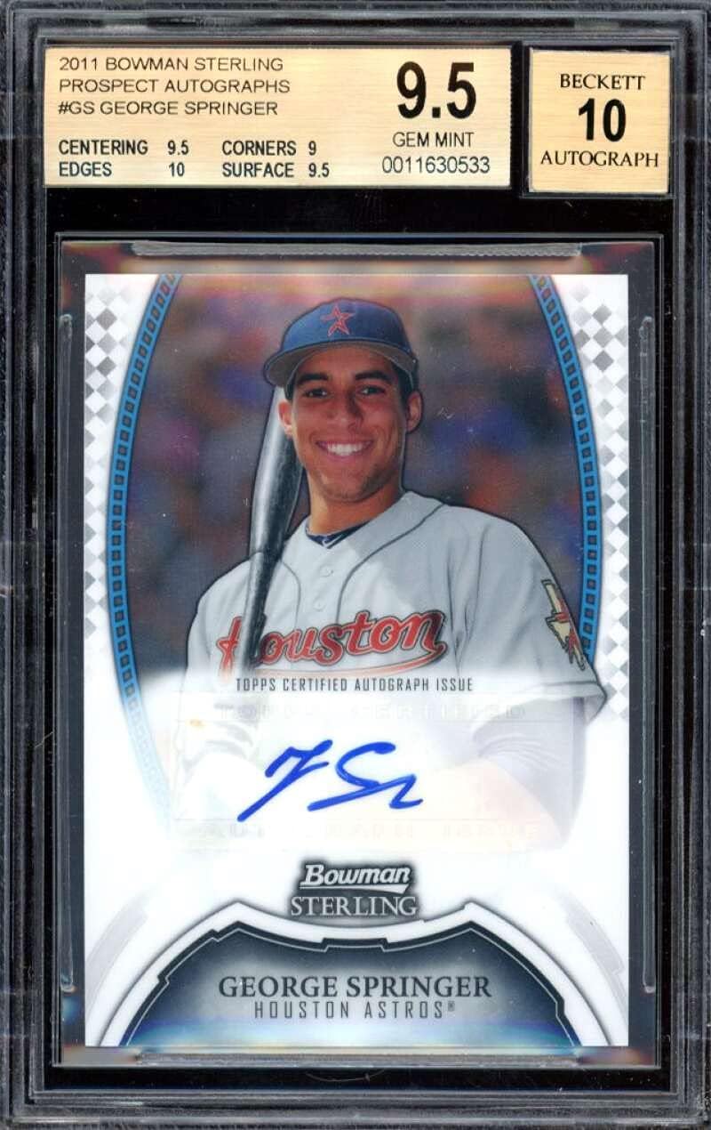 Amazon George Springer Rookie Card 2011 Bowman Sterling Prospect 