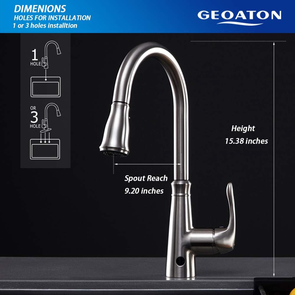 GEOATON Sensor touchless Kitchen Sink Taps Automatic Sensor Kitchen