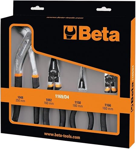 Beta 1169 D4 Lot De 4 Outils 1 Pince Universelle 1 Pince A Becs Demi Ronds 1 Pince A Ongles 1 Pince A Epiler Fermee Amazon Fr Bricolage