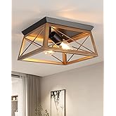 foucasal Farmhouse Flush Mount Ceiling Light Bronze Rustic Ceiling Light Fixtures 2-Light Industrial Vintage Kitchen Lights C