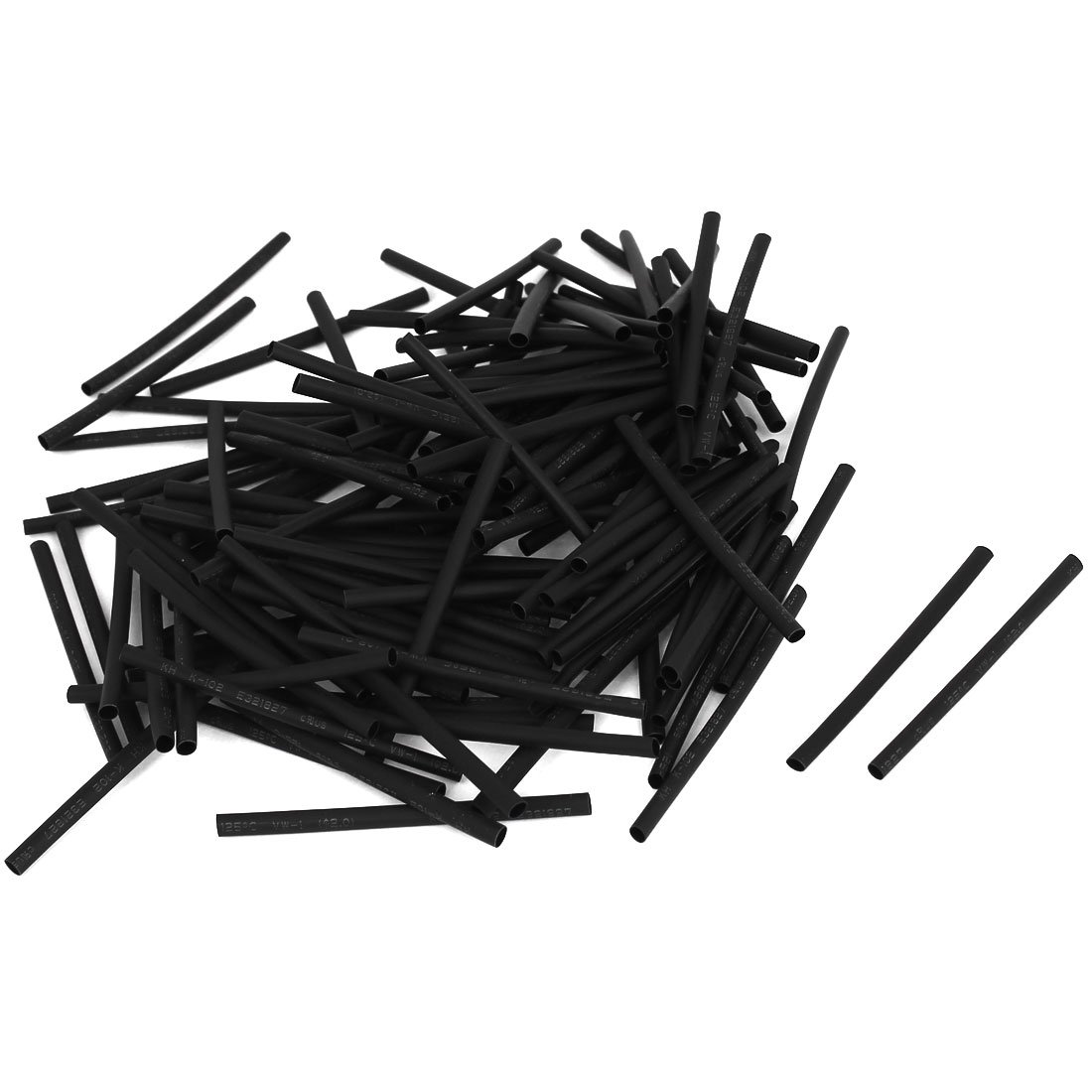 sourcingmap 100pcs 2mm Dia 2:1 Polyolefin Heat Shrink Tubing Shrinkable Tube 60mm
