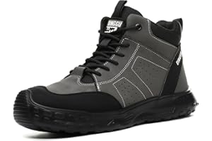 DINGGU Steel Toe Shoes for Men Women Comfortable Work Shoes Indestructible Construction Safety Work Boots