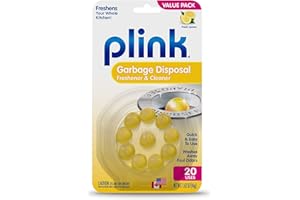 Plink 90 Garbage Disposer Cleaner and Deodorizer, Lemon, 20 Count