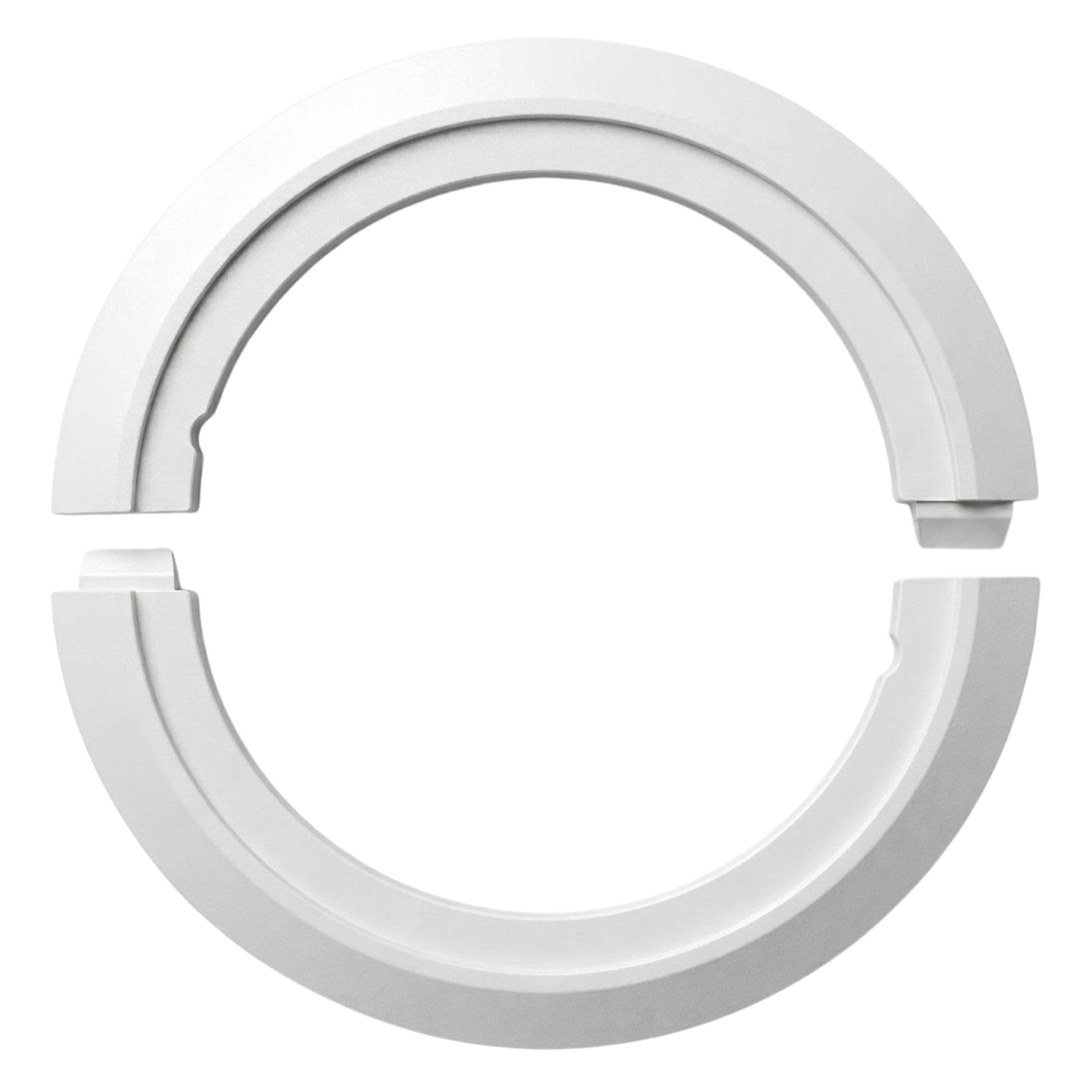 LightKlip Downlight Cover (Pack for 2 Lights) - Fixes Cracked Plaster Around 80-92mm Recessed LED Ceiling Lights - Easy DIY Repair Bezel - White