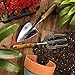 Wood Garden Hand Tools, 4-Piece Set, Stainless Steel - Heavy-Duty Gardening Tool Kit for Women with Trowel, Transplanter, Hand Fork, All-Purpose Weeder - Beautiful Planting Gift Sets