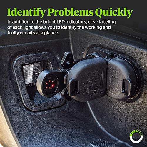 image for ONLINE LED STORE 7-Way Blade Trailer Wiring Tester [Nickel-Plated Copp