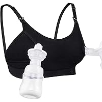 Hands Free Pumping Bra, Momcozy Adjustable Breast-Pumps Holding and Nursing Bra, Suitable for Breastfeeding-Pumps by Lansinoh, Philips Avent, Spectra, Evenflo and More(Black,X-Small)