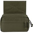 KRYDEX Tactical Drop Pouch Sub Abdominal Carrying Kit Bag Tactical Fanny Pack with Hook and Loop Panel for Tactical Vest Chest Rig (Ranger Green)