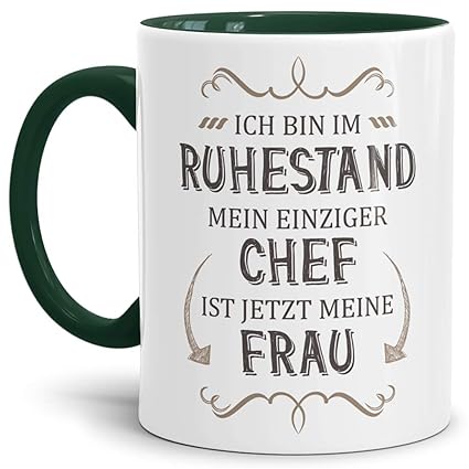 Tassendruck Geschenk Tasse Zum Ruhestand Mit Lustigem Spruchmein Einziger Chef Ist Jetzt Meine Fraurenterentnerpensionabschieds Geschenkinnen