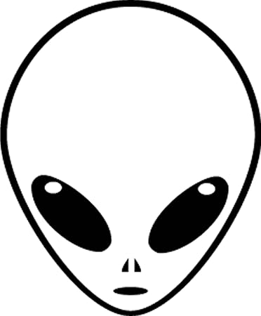 Alien Kopf Wand Kunst Aufkleber Aufkleber Bumper Aufkleber 4 Grossen 12 Farben M Amazon De Kuche Haushalt