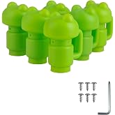ZIZILAND 1.26" Diameter Trampoline Enclosure Pole Cap for Net Hook, 6 Pieces, Green, Only Fit in 32mm(1.26in) Diameter Trampoline Pole