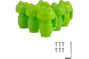 ZIZILAND 1.26" Diameter Trampoline Enclosure Pole Cap for Net Hook, 6 Pieces, Green, Only Fit in 32mm(1.26in) Diameter Trampoline Pole