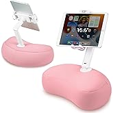 NEARPOW Kindle Pillow Stand, Tablet Stand with Pillow Compatible with 4.7"-15.6" iPad,iPhone, Samsung, Google, 360°Adjustable Phone Pillow Holder for Bed with Soft Bean Bag, Pregnancy & Child Friendly