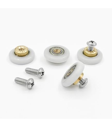 6-Pack Small Shower Door Rollers / Wheels | 19mm Diameter Runners, Part L018 | Replacement Hardware