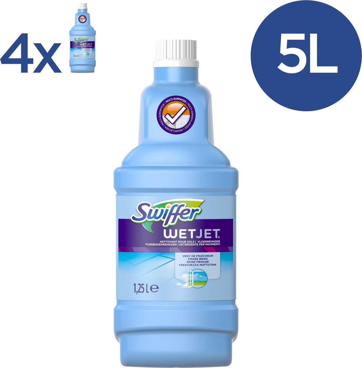 Swiffer WetJet Spray Mop Cleaning Solution 1.25 L (Pack of 4) Amazon