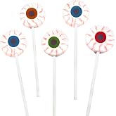 Eyeball Lollipops - 30 Count Individually Wrapped Halloween Candy - Bulk Scary Suckers for Trick or Treat, Party Favors &amp; Spooky Goodie Bags
