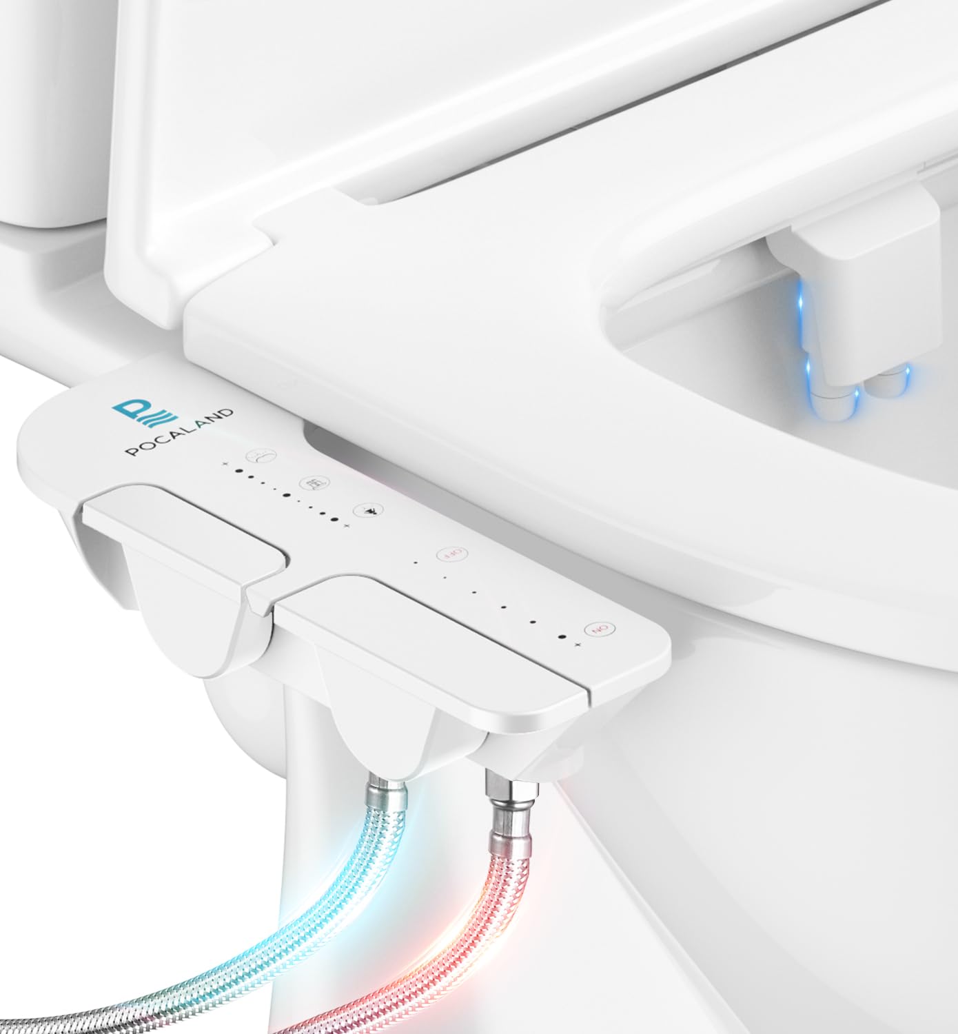 Photo 1 of Ultra-Slim 3-in1 Bidet, Warm Water, Self-Cleaning, Posterior&Feminine Wash-(Retractable Dual Nozzles), Non-Electric Bidet Attachment for Toilet Seat, Adjustable Water Pressure, Stainless Steel Inlet