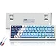 Womier M68 HE V2 Rapid Trigger Keyboard 60% Percent, Hall Effect Snow and Ice Gaming Keyboard, Wired RGB Custom Mechanical Key Board with Magnetic Switch, PBT Keycaps for Mac/Win (Blue/White)