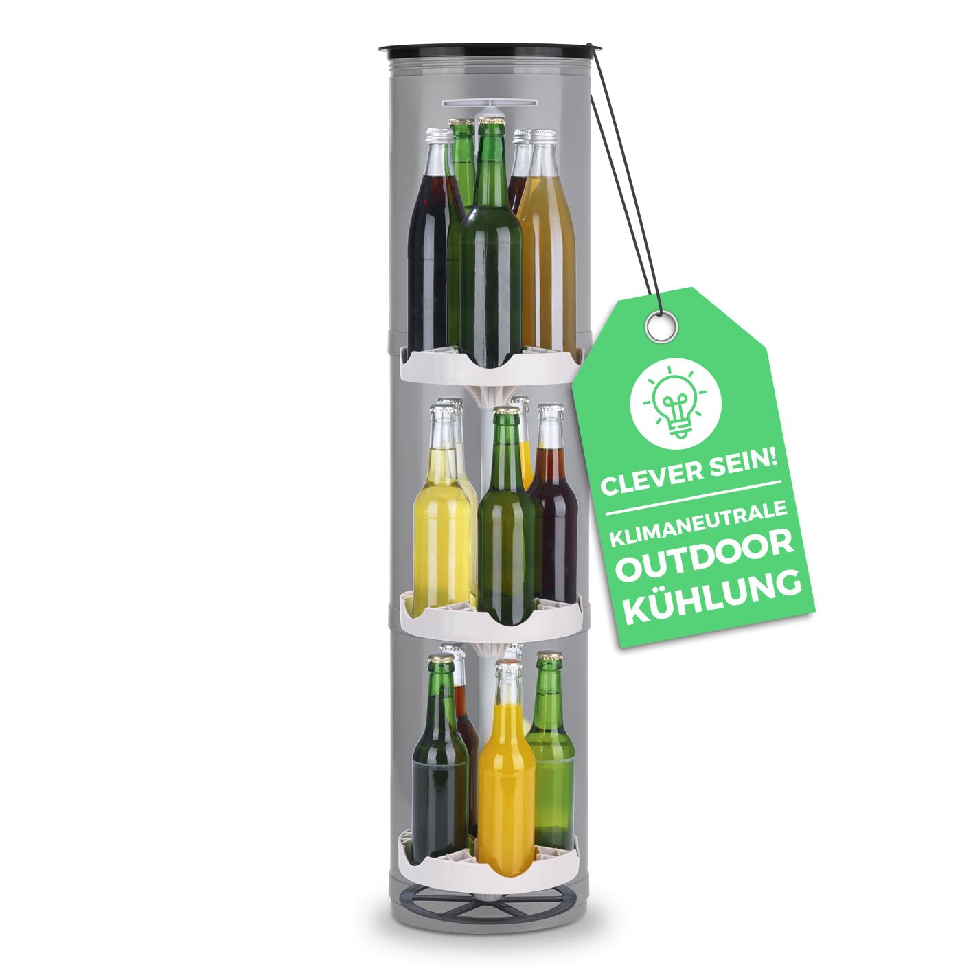 EASYmaxx Flaschenkühler Outdoor | Erdloch- Bierkühler, Camping Kühlschrank, Flaschenkühlschrank | bis zu 15 Flaschen | Highlight im Garten, Outdoorküche und Terrasse