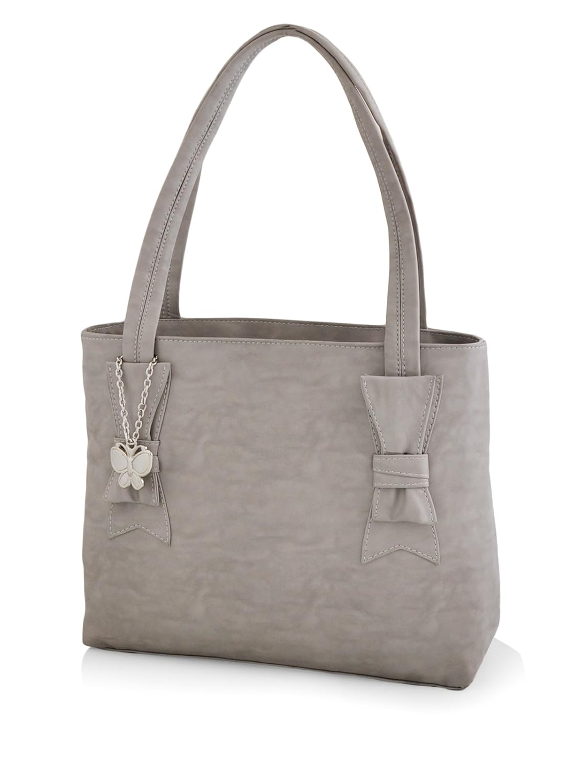 butterflies women's handbag (grey) (bns 0595gy)