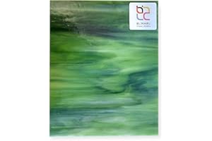 Wissmach Stained Glass Sheet: Dark Green Dense Opal (8"x12"-1 Sheet) by BiNARi Glass Studio