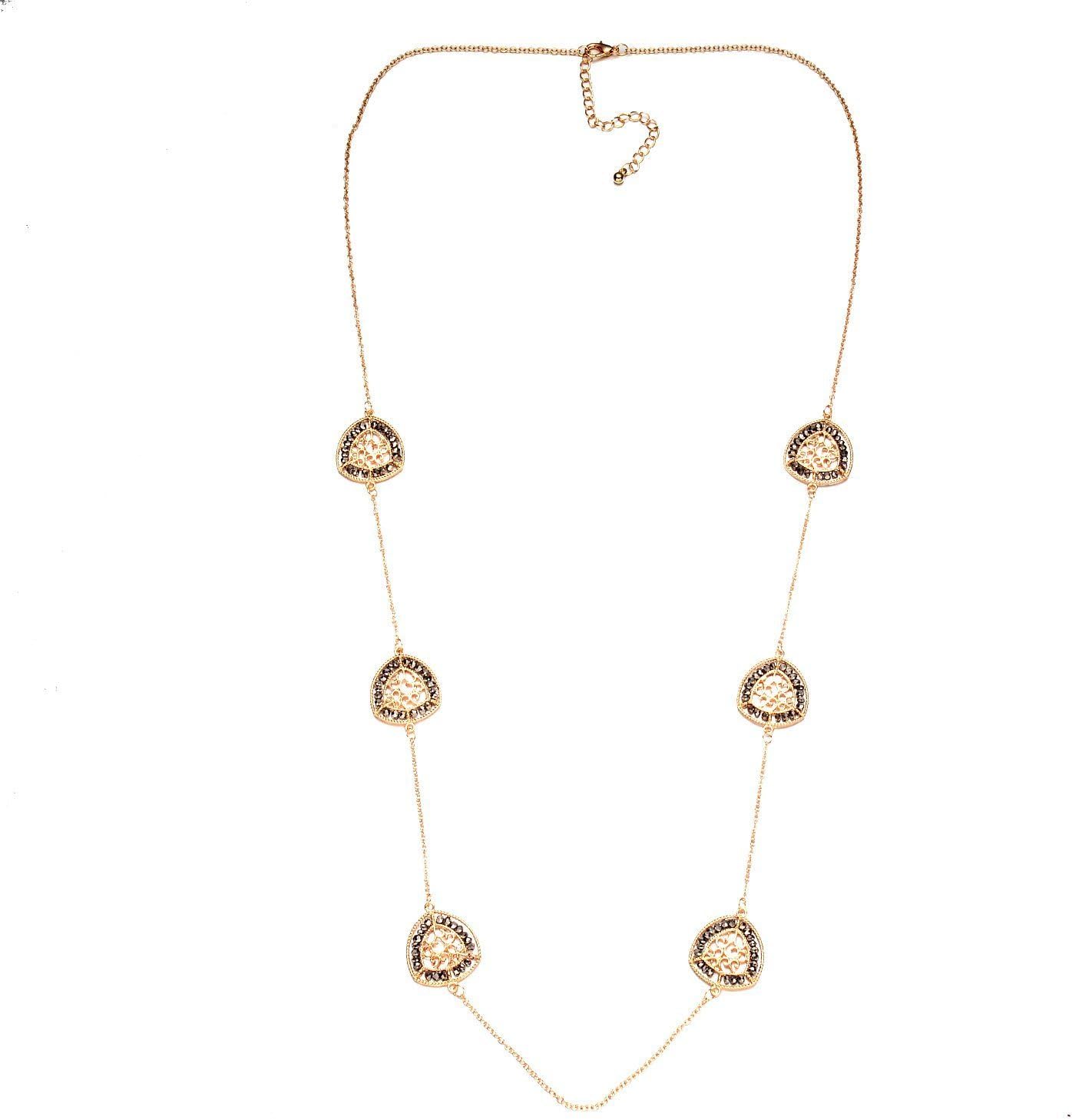 Onnea Vintage Double Layered Long Drop Chain Y Necklace for Women