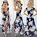 Chvity Women's Wrap Deep V-neck Overlay Floral Print Chiffon Long Maxi Dress